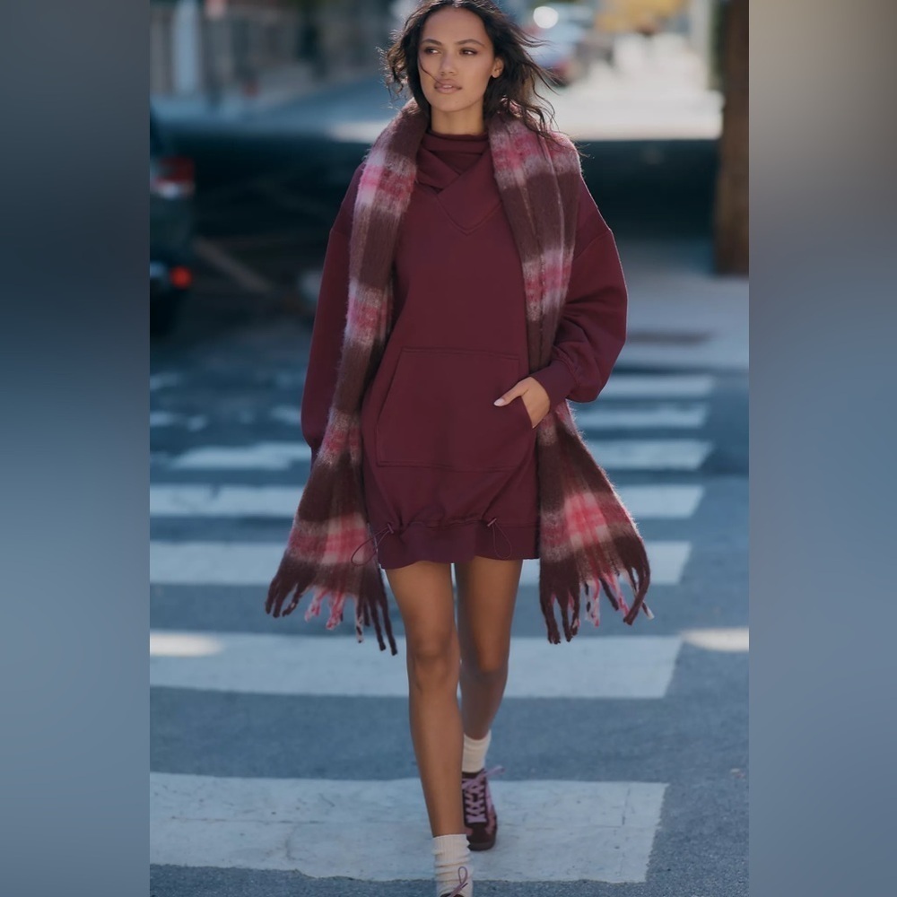 NWT! Daily Practice by Anthropologie Maeve Hooded Mini Dress - Large 🅰️ - Picture 2 of 5